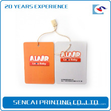 SenCai orange and silver double color tag with rope handle